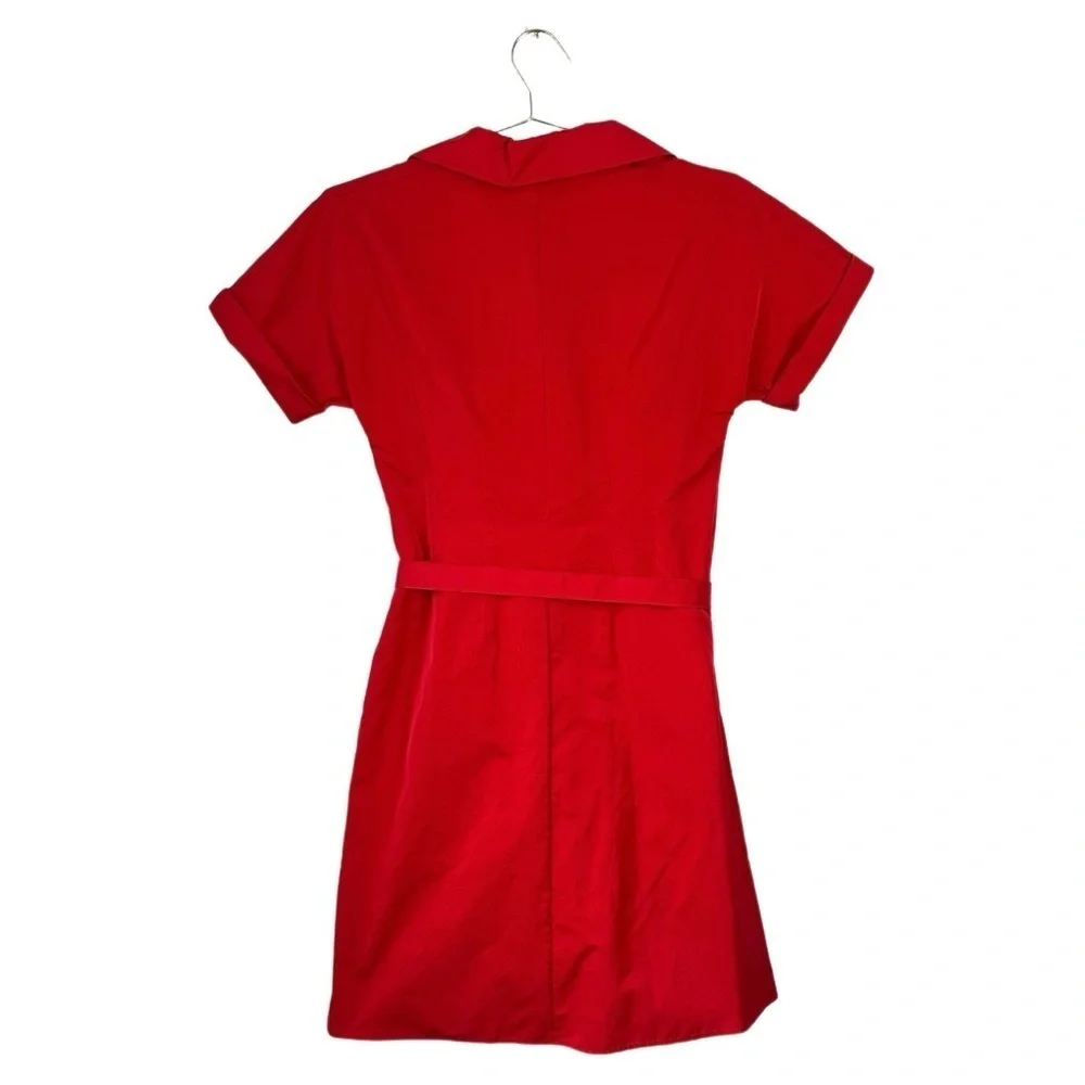 Lafayette New York 148 Larissa Zip Sheath Dress in Red Size 2